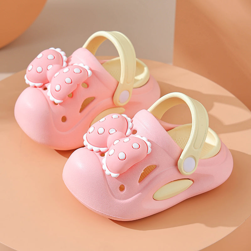 New Summer Toddler Girl Bowknot Sandals – Non-Slip Flip Flops for Ages 0-5, Cute Kids Garden & Home Shoes