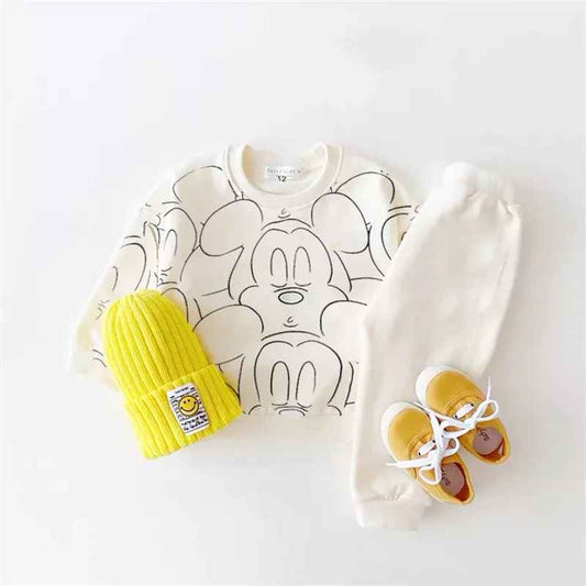 Adorable Cartoon Baby Outfits White