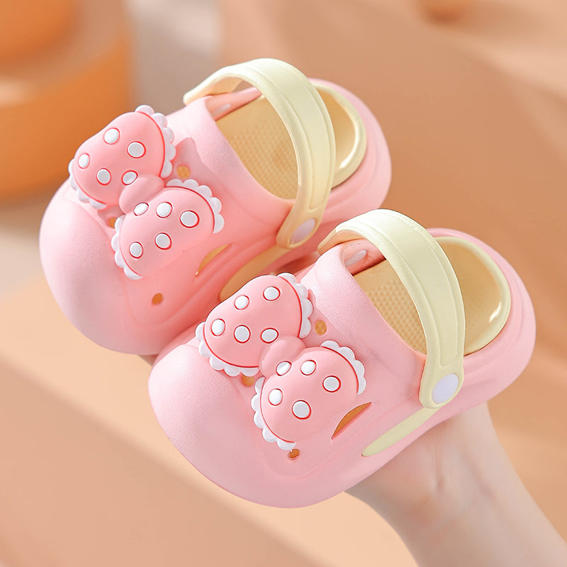 New Summer Toddler Girl Bowknot Sandals – Non-Slip Flip Flops for Ages 0-5, Cute Kids Garden & Home Shoes