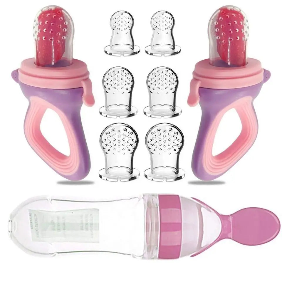 Newborn Food Feeder Bottle with Spoon Attachment